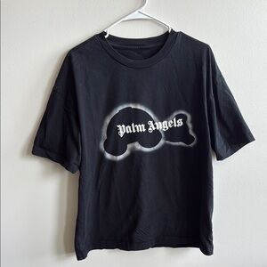 Palm Angels Black and White Graphic Tee